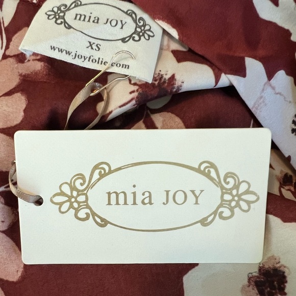 Joyfolie Boho Romantic Cottagecore Chic Satin Pomona Duster Robe Rust Floral XS - Picture 9 of 13